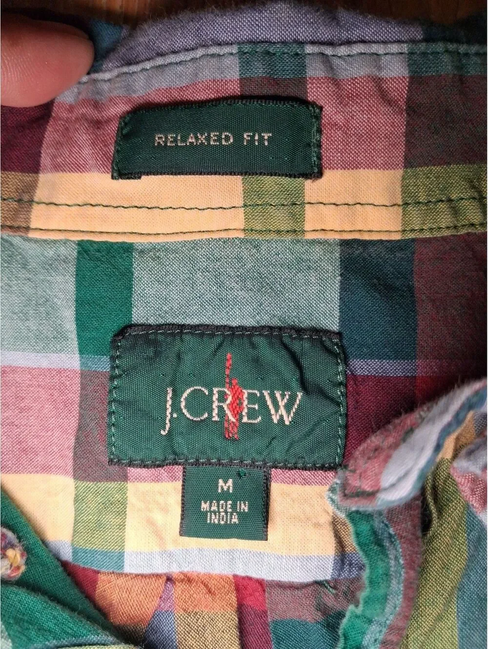 J Crew Oarsman Button Up Shirt Mens Medium Multicolor Plaid
